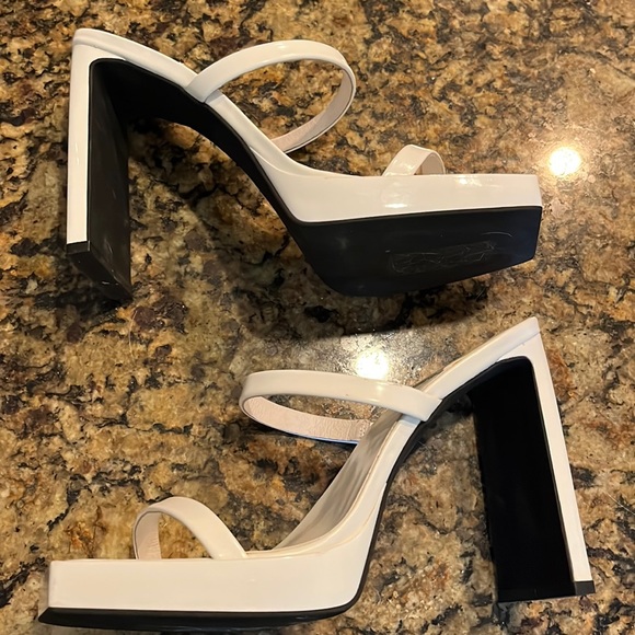 Jeffery Campbell white square toed heels - Picture 1 of 5